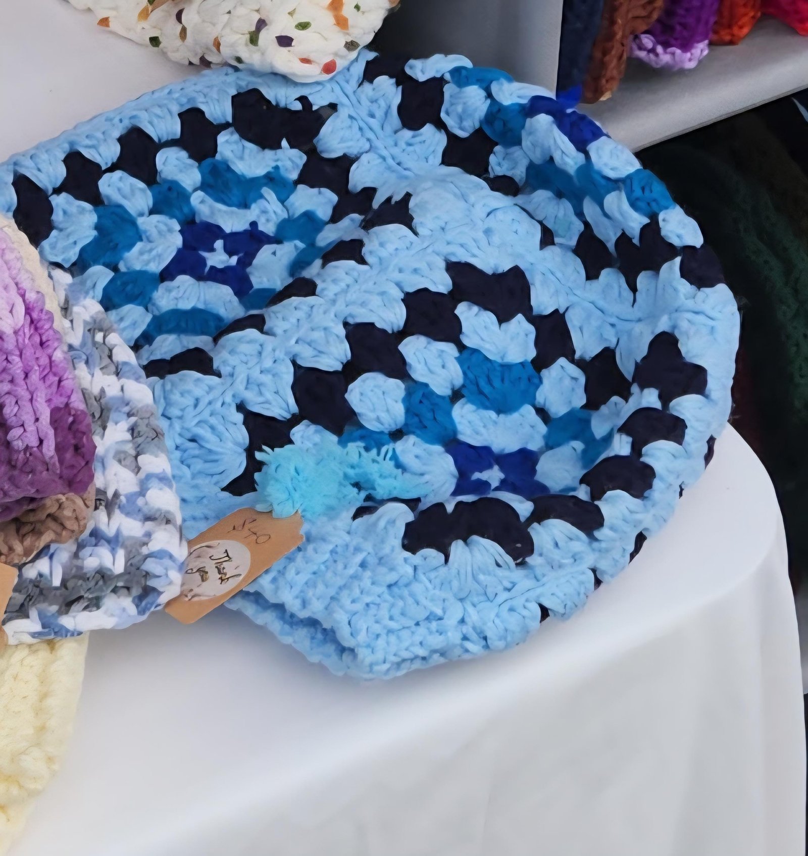 Crochet Slouchy Hat; Granny Square Gradient Unisex Cozy Beanie; Oversize fitting; Unisex Gifts