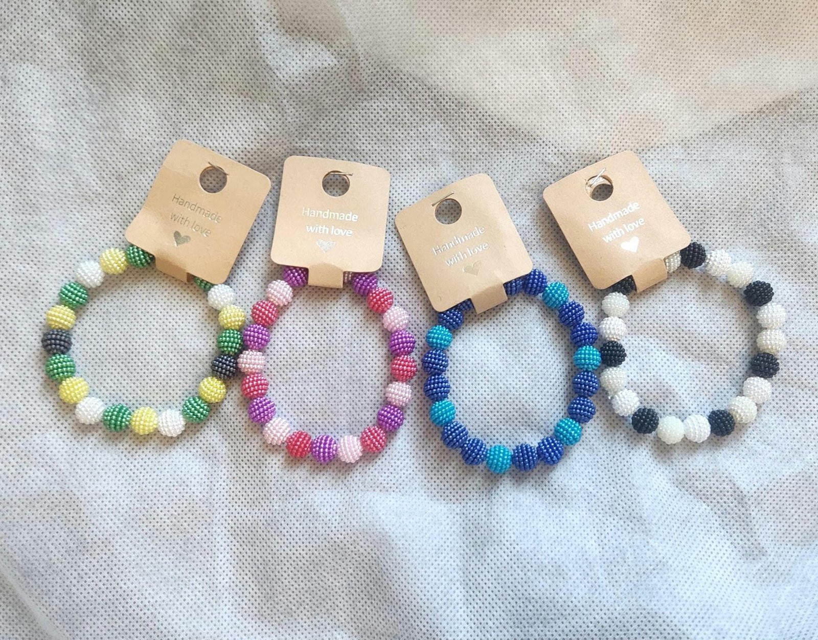 Colorful Elastic Bracelets; Waxberry Wrist and Anklet Disco Jewelry; Cute, Special & Minimalist Gifts; Pine-like Jewelry