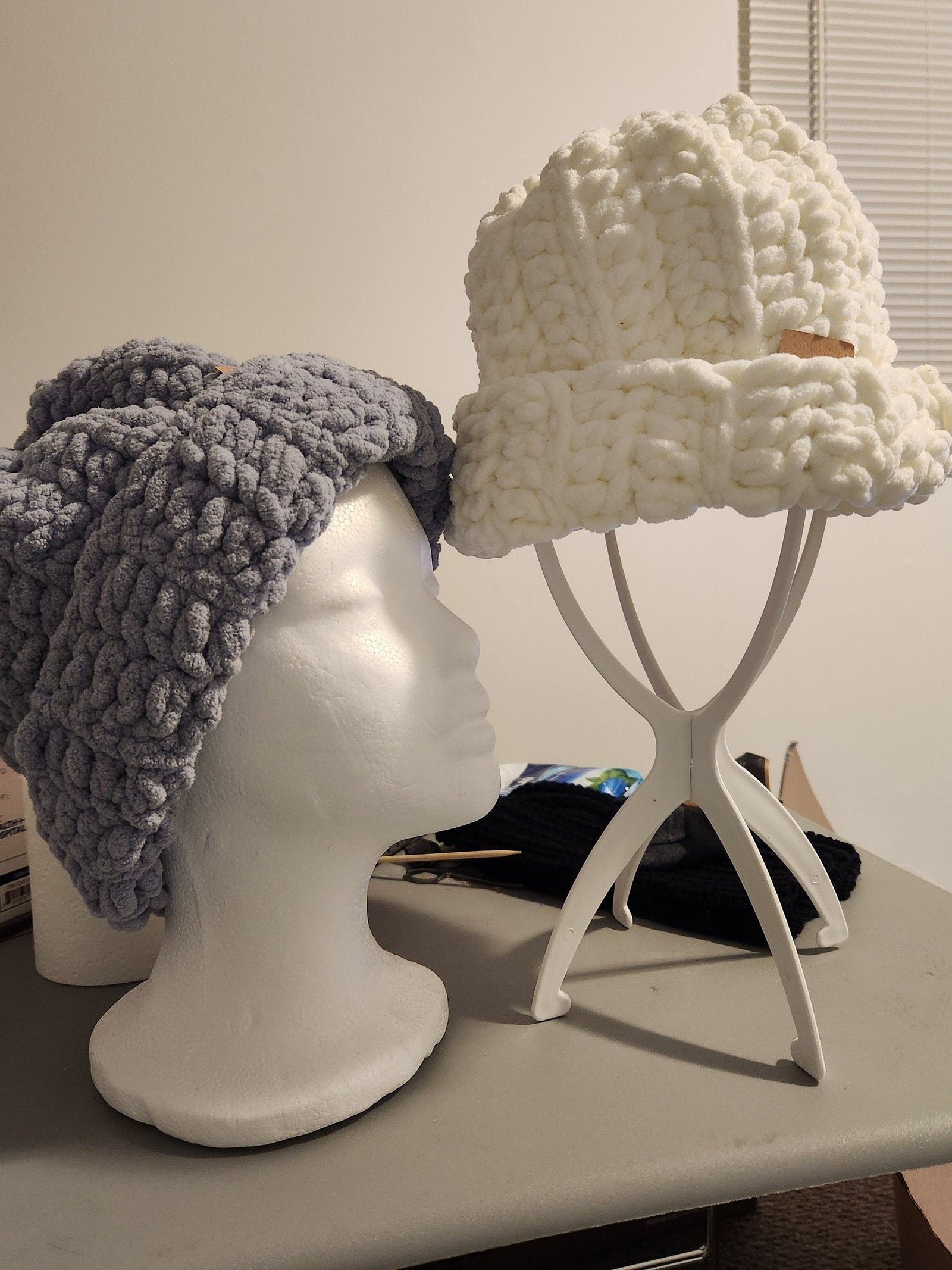 Handmade Super Chunky Crochet Beanie: Warm Winter Hat; Super Cozy And Comfy Presents