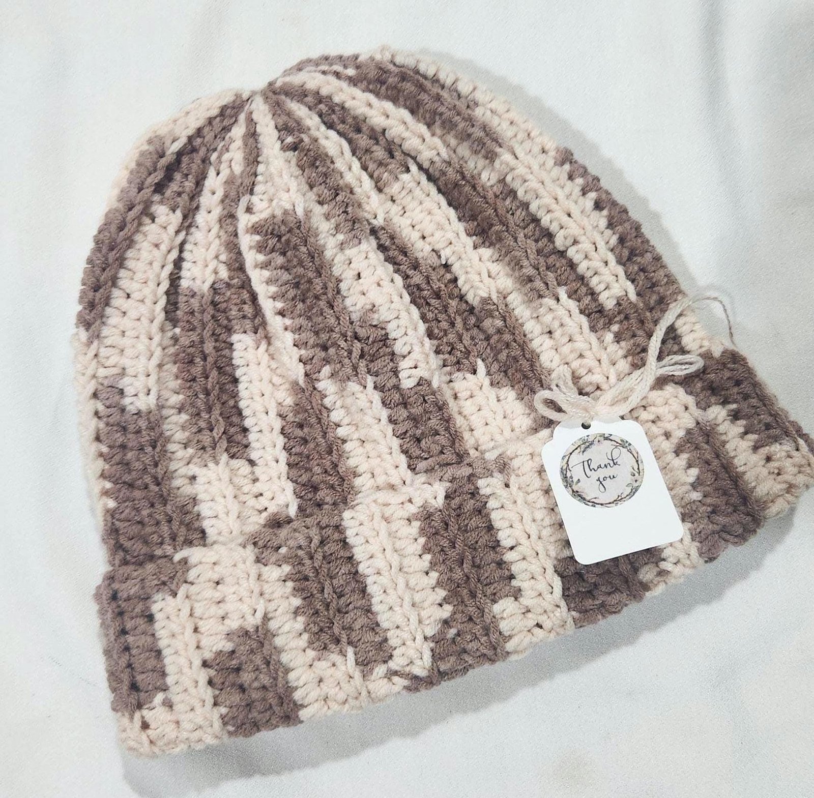 Handmade Multicolor Crochet Beanie: Rainbow Winter Hat