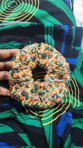 Handmade Donut Hair Scrunchies: Variegated Rainbow Ombre Crochet Wristbands; Comfy Gifts for Mother's Day