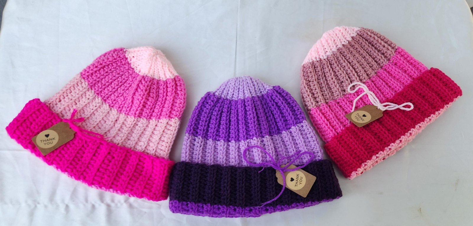 Handmade Gradient Crochet Beanie: Rainbow Ombre Unisex Winter Hat; Colorful & Cozy Gifts