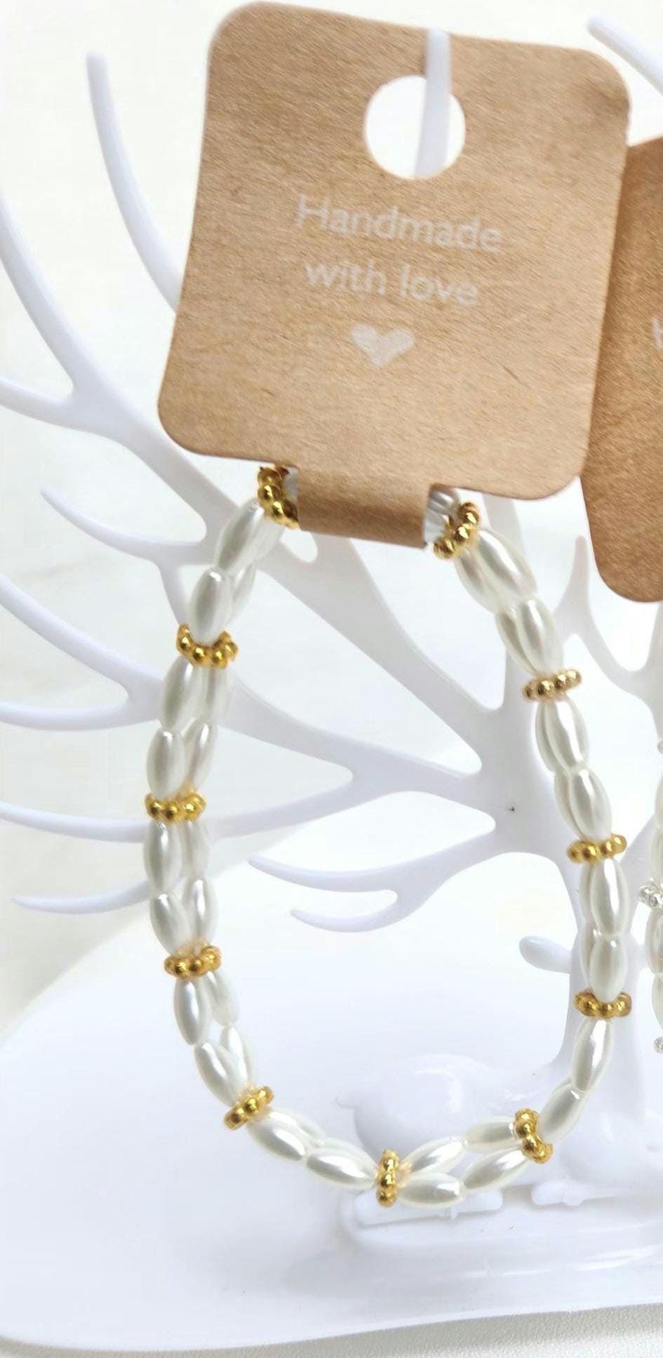 Faux Pearl Mixed Variety Beaded Bracelets; Elastic Wrist and Anklet Jewelry; Unique & Thoughtful Gifts