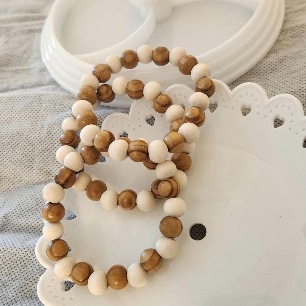 African Wooden Bead Bracelet: Unisex Elastic Wrist and Anklet Motherland Jewelry Ornaments