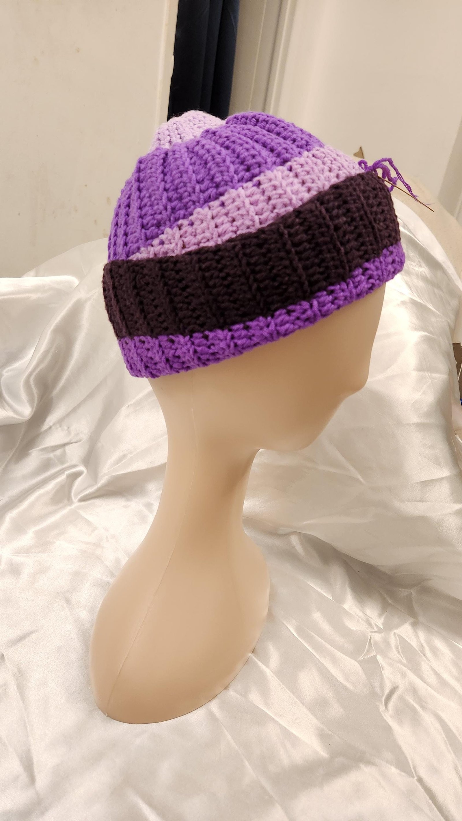 Handmade Gradient Crochet Beanie: Rainbow Ombre Unisex Winter Hat; Colorful & Cozy Gifts