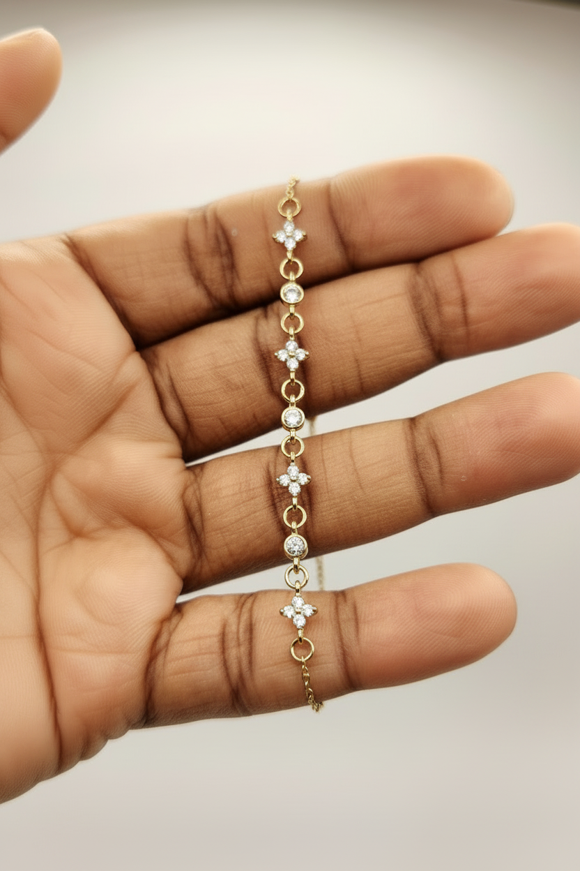 Women's Dazzling Star Golden Adjustable Bracelet & Anklet