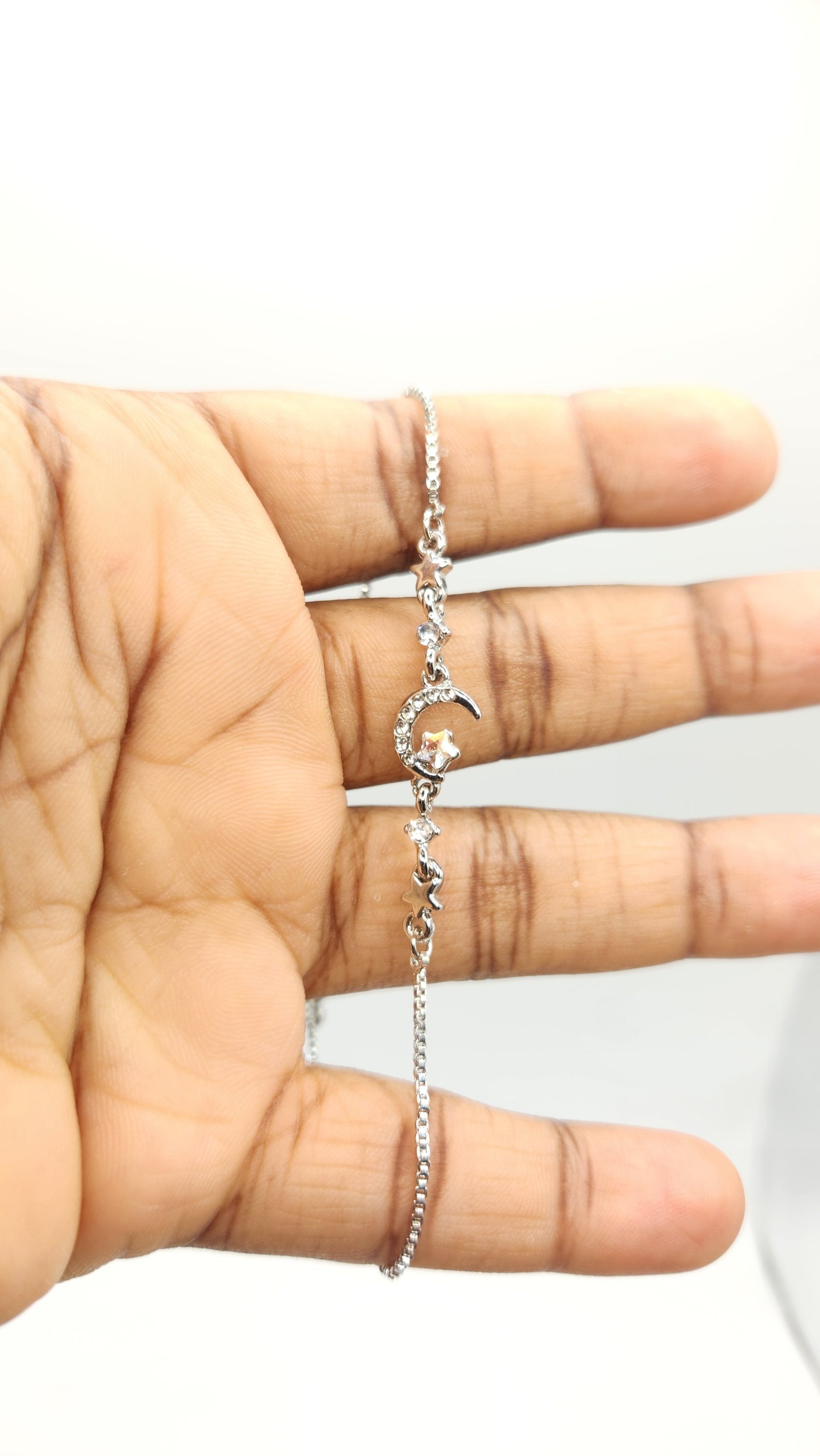 Moon-Star Chain Jewelry Bracelet for Women; Adjustable fit; Special Gifts for Family and Friends