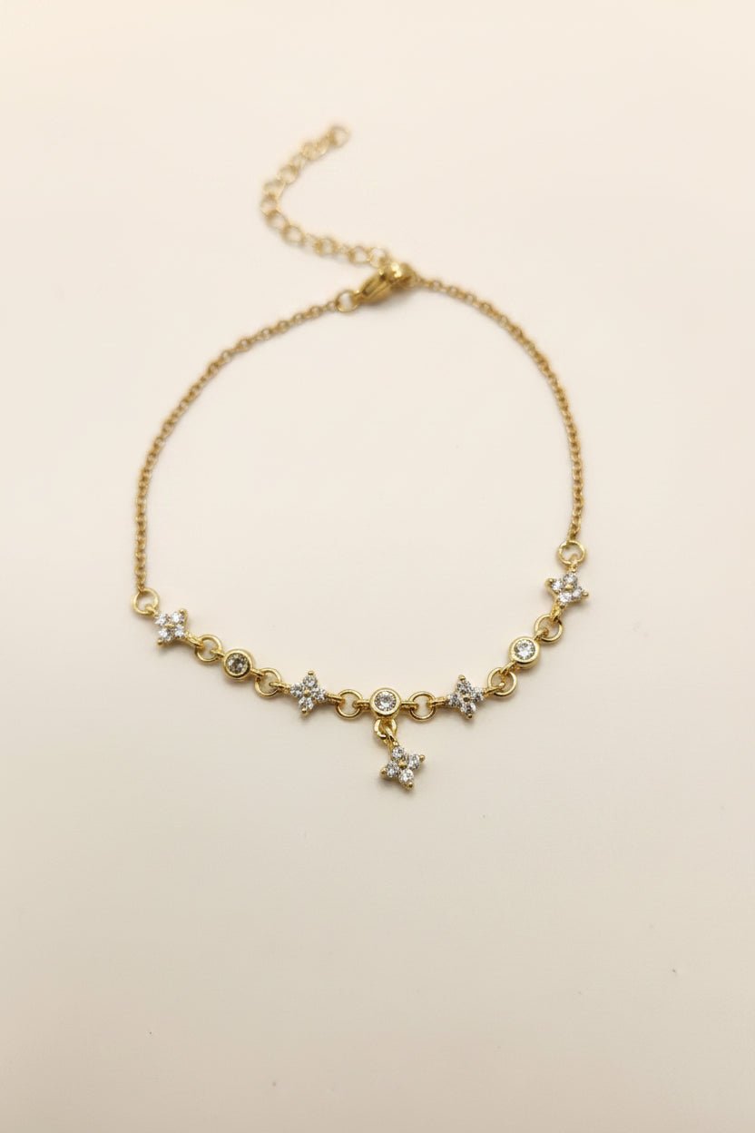 Women's Dazzling Star Golden Adjustable Bracelet & Anklet